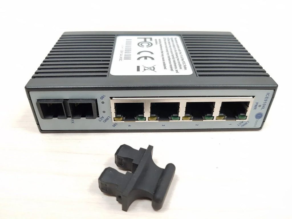 Techaya ICE9104L Industrial Ethernet Switch - Rugged 4-Port Managed Switch - ZYYKZ Test Equipment