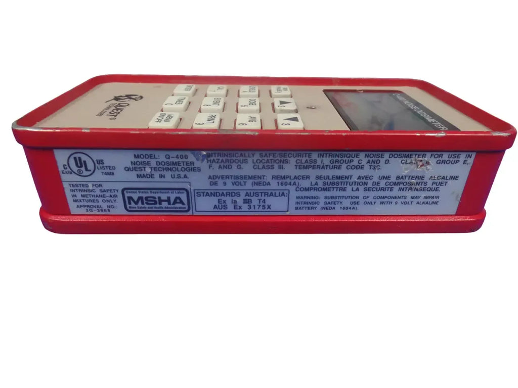 Quest Technologies Q-400 Advanced Noise Dosimeter with Real-Time Monitoring - ZYYKZ Test Equipment
