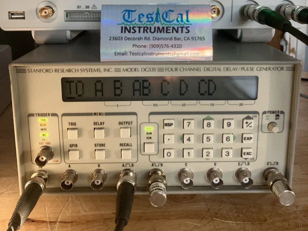 Stanford Research DG535 High-Precision Digital Delay and Pulse Generator with Calibration Data - ZYYKZ Test Equipment