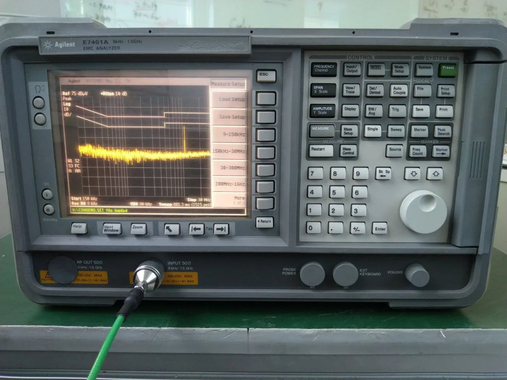 Agilent E7401A EMC Analyzer 9 kHz to 1.5 GHz with 1DR, 1DS, 060, B72 Options - ZYYKZ Test Equipment