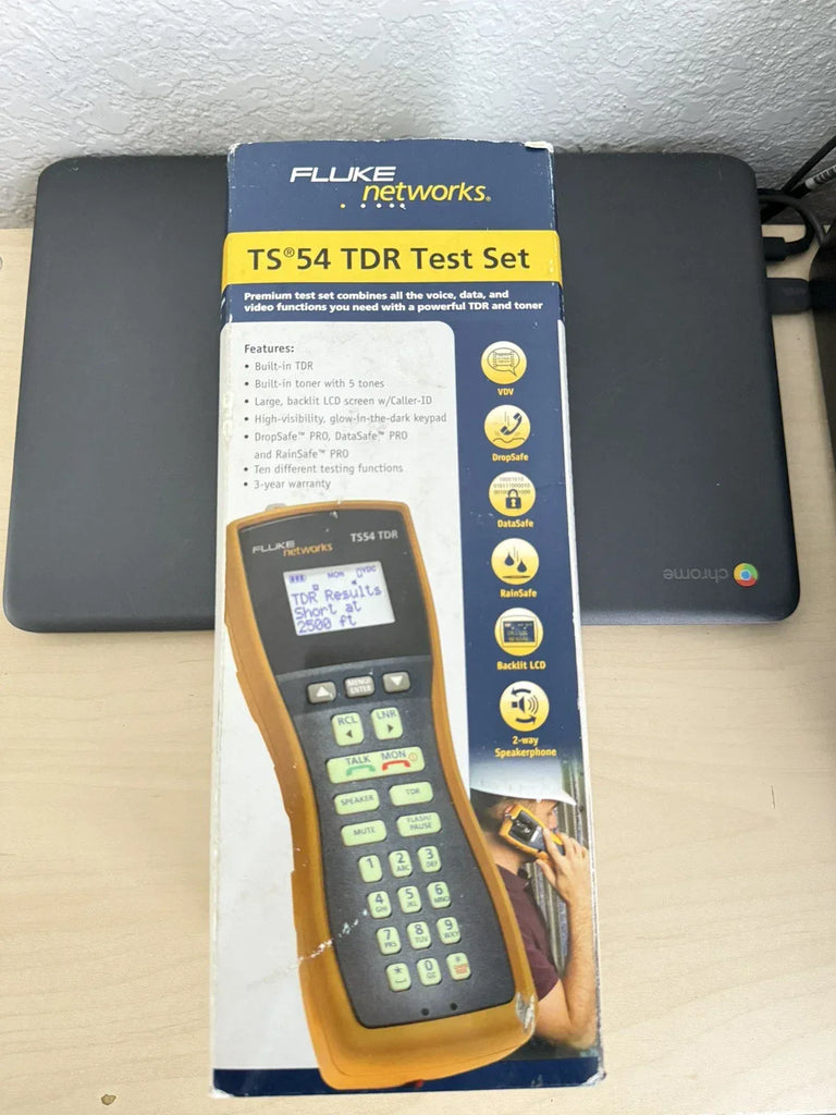 Fluke Networks TS54 Time Domain Reflectometer (TDR) Phone Test Set with LCD - New - ZYYKZ Test Equipment