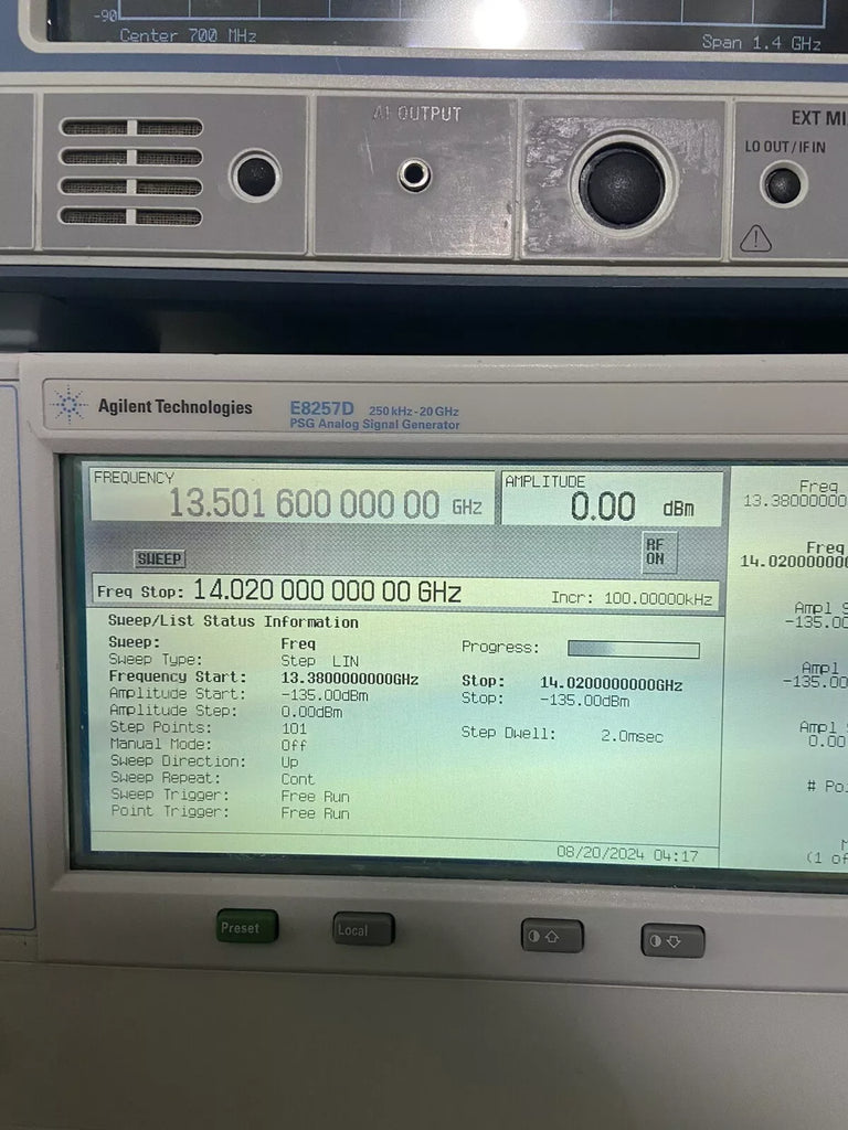 Aeroflex RDL DCR-14000A Downconverter 14 GHz Ultra Low Phase Noise - ZYYKZ Test Equipment