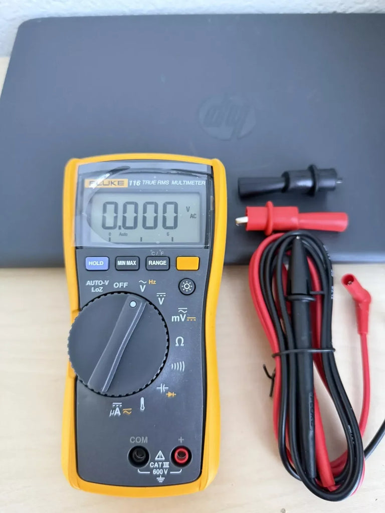 Fluke 116 True RMS Digital Multimeter with Test Leads - Precision HVAC & Electrical Measurement - ZYYKZ Test Equipment
