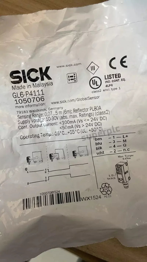 SICK GL6-P4111 Photoelectric Sensor - High Precision Detection - ZYYKZ Test Equipment