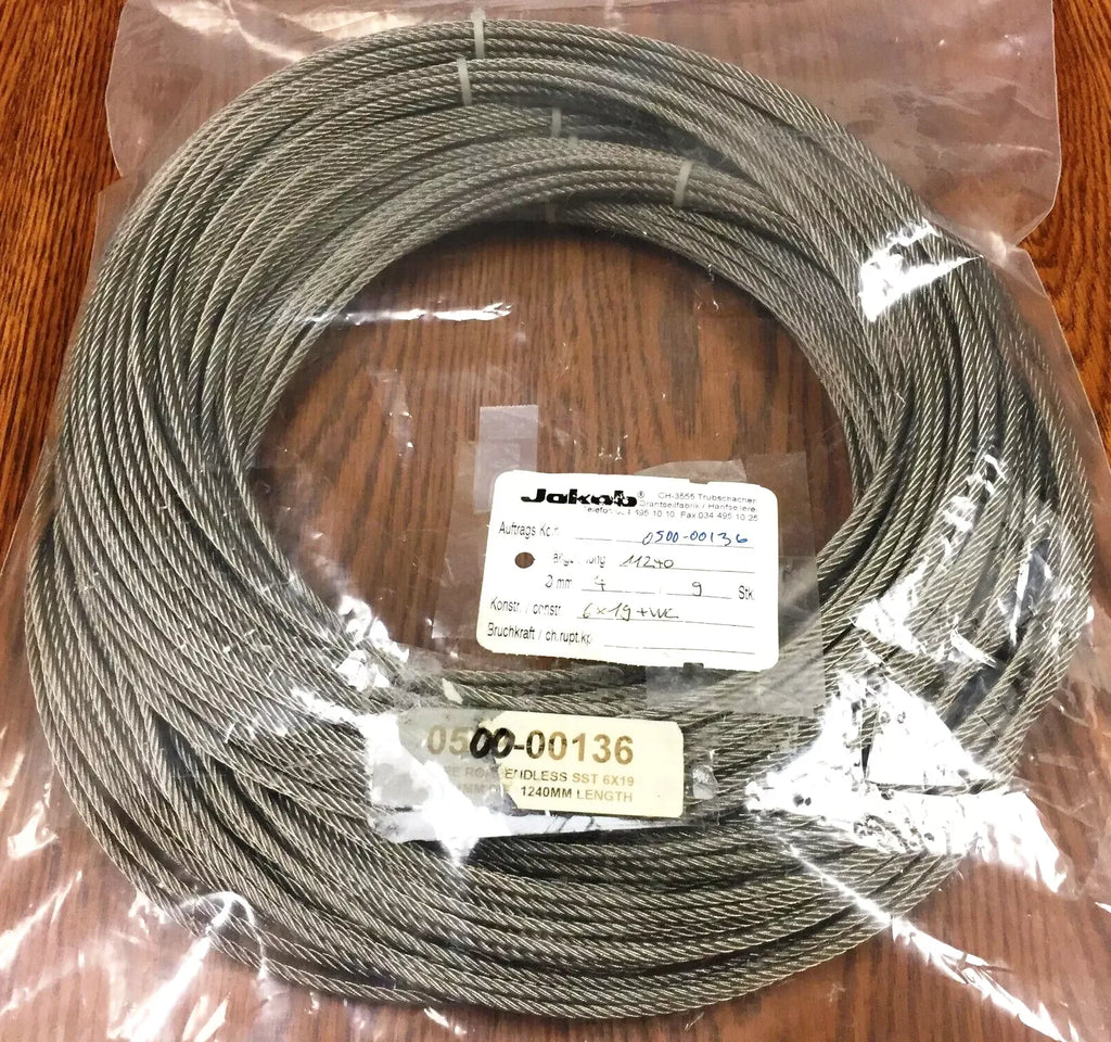 Jakob 20113-0480 4mm Stainless Steel Wire Rope with 11,240mm Loop - ZYYKZ Test Equipment