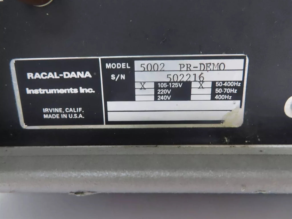 RACAL-DANA 5002 Precision Digital Voltmeter - ZYYKZ Test Equipment