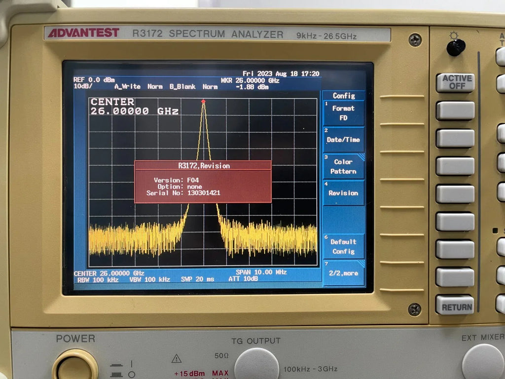 Advantest R3172 Spectrum Analyzer 9 kHz to 26.5 GHz - ZYYKZ Test Equipment