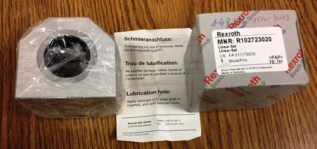 Bosch Rexroth R102723020 Linear Ball Bearing - Precision Motion Component - ZYYKZ Test Equipment