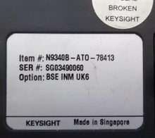 Load image into Gallery viewer, Keysight N9340B Handheld RF Spectrum Analyzer 100 kHz to 3 GHz - ZYYKZ Test Equipment