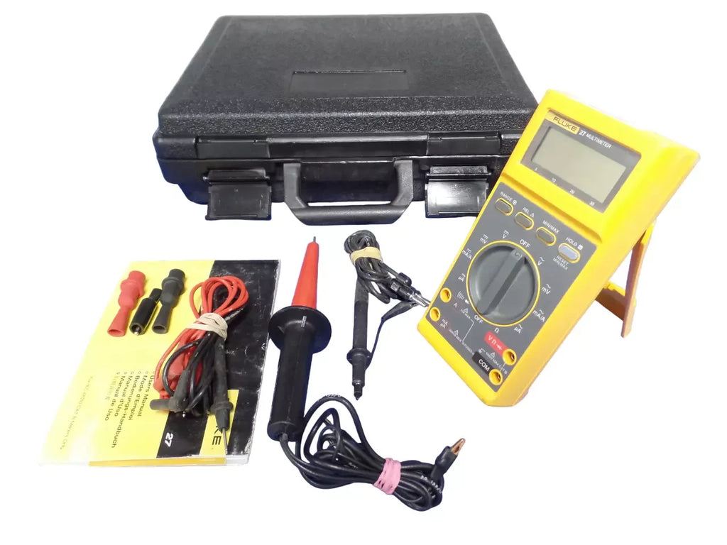 Fluke 27 Digital Multimeter with Probes and Protective Case - ZYYKZ Test Equipment