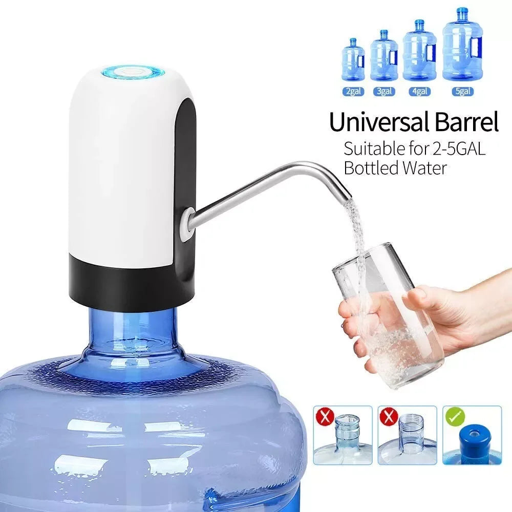 Automatic Wireless Portable Rechargeable Mini Water Bottle Dispenser Pump - ZYYKZ Test Equipment