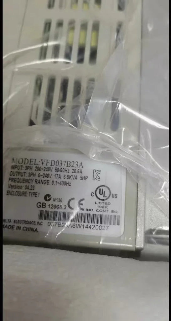 Delta VFD037B23A AC Variable Frequency Drive Inverter 3.7kW - ZYYKZ Test Equipment