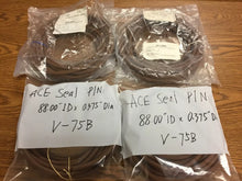 Load image into Gallery viewer, ACE Seal V-75B Brown Vulcanized O-Ring, 88.00mm ID x 0.375in Cross-Section - ZYYKZ Test Equipment