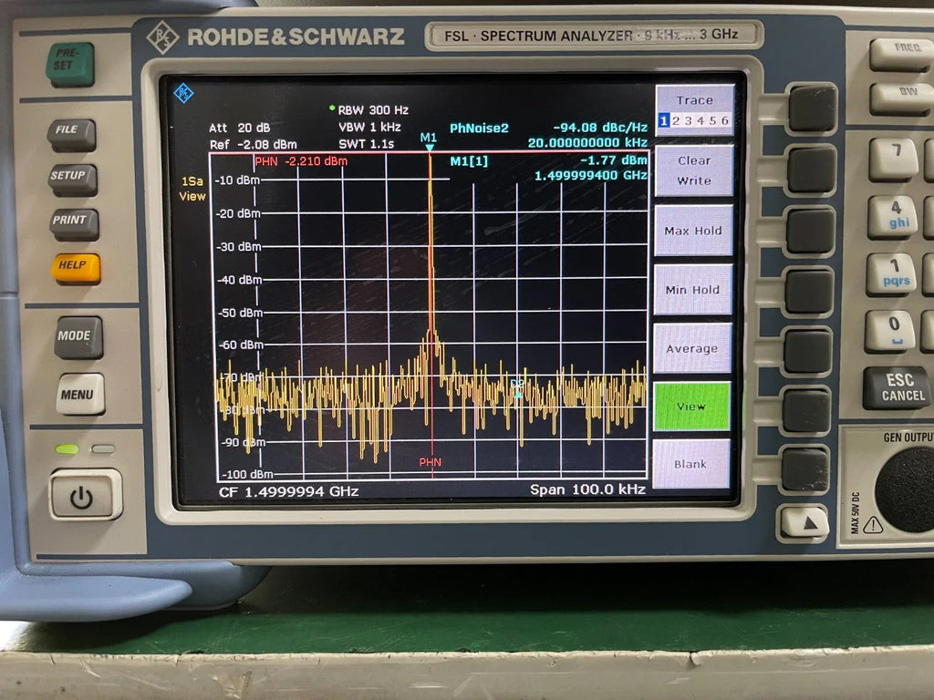 Rohde & Schwarz FSL3 Spectrum Analyzer 9 kHz to 3 GHz - ZYYKZ Test Equipment