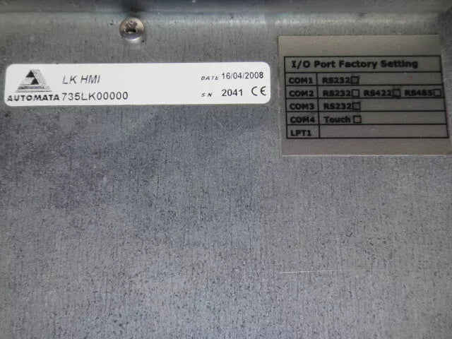 L.K. Machinery Automata 735LK00000
