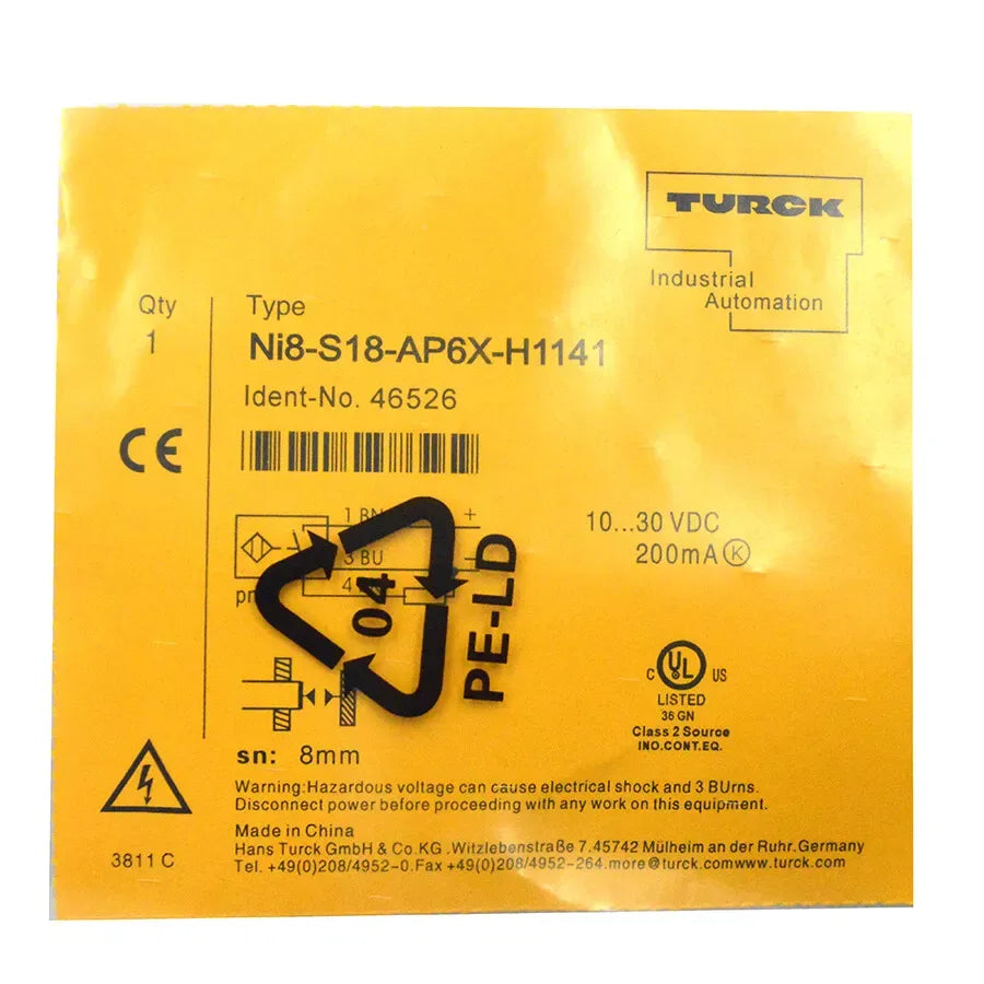 TURCK NI8-S18-AP6X-H1141 Inductive Proximity Sensor Switch - ZYYKZ Test Equipment