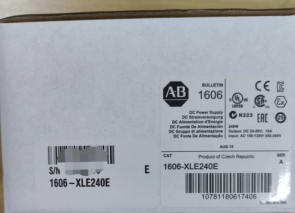 Allen-Bradley 1606-XLE240E 240W 24V DC Industrial Power Supply - ZYYKZ Test Equipment