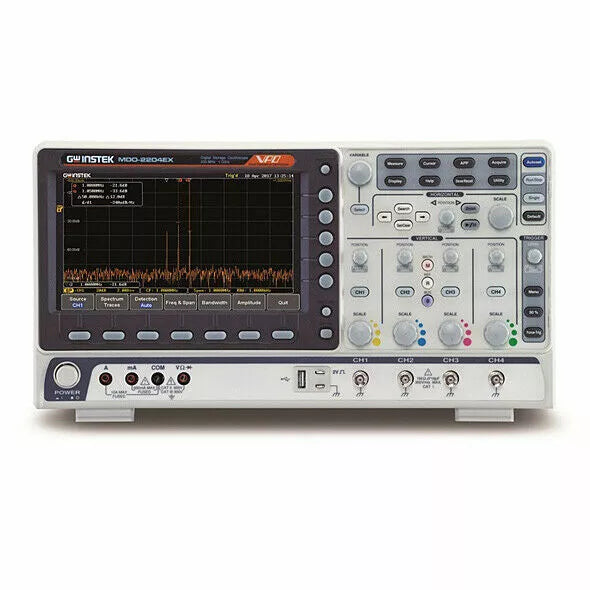 GW Instek MDO-2204EX 200MHz 4-Channel Oscilloscope with Spectrum Analyzer, AWG, and DMM