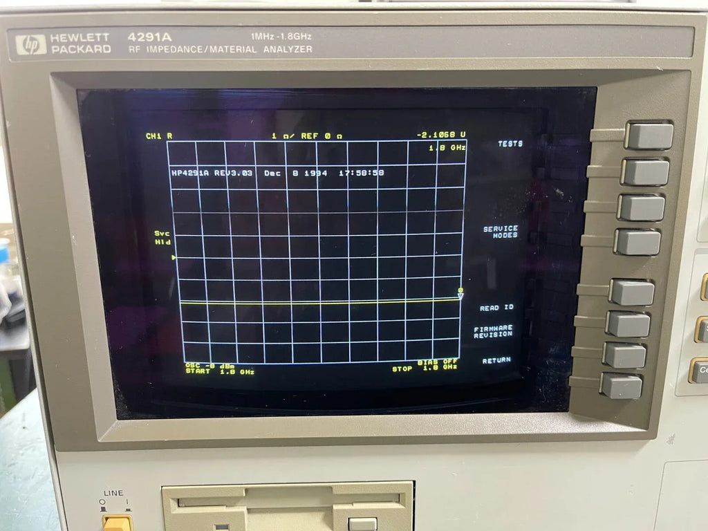 HP Agilent 4291A RF Impedance and Material Analyzer 1MHz–1.8GHz with Opt. 002, 1C2 - ZYYKZ Test Equipment