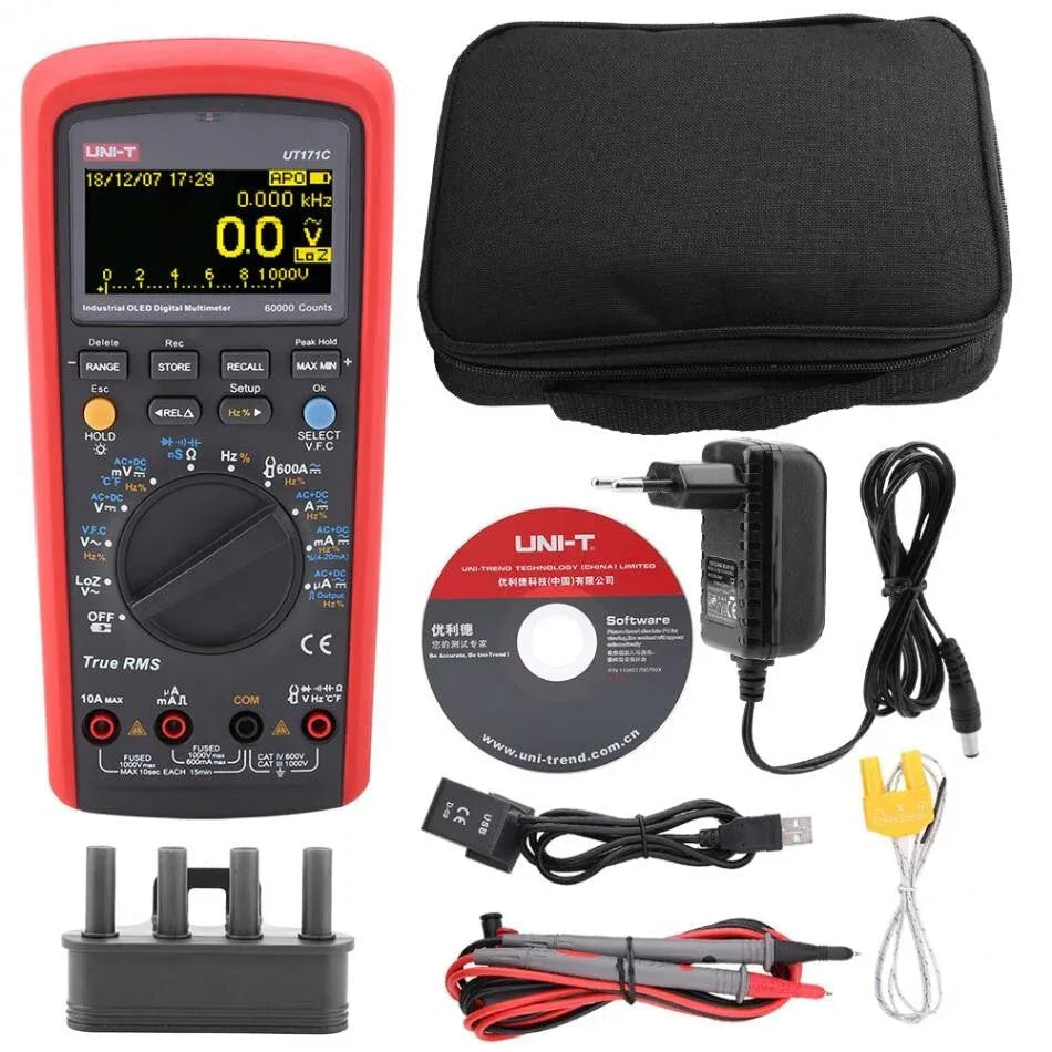 UNI-T UT171C TRMS Digital Multimeter with OLED Display & Square Wave Output - ZYYKZ Test Equipment