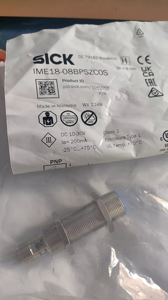SICK IME18-08BPSZC0S Inductive Proximity Sensor, 18mm, PNP NO - ZYYKZ Test Equipment