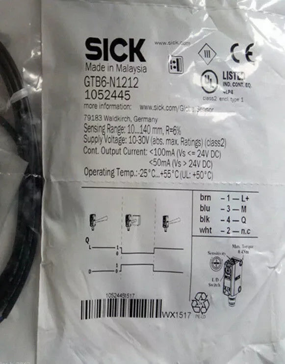 SICK GTB6-N1212 Industrial Automation Sensor - High Precision - ZYYKZ Test Equipment
