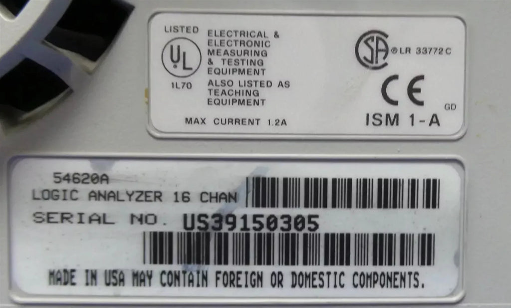 Hewlett Packard 54620A 100 MHz Logic Analyzer - ZYYKZ Test Equipment