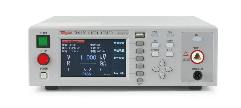 Tonghui TH9320S4 4-Channel Hipot Tester with Arc Detection - AC 5kV/10mA, DC 6kV/5mA