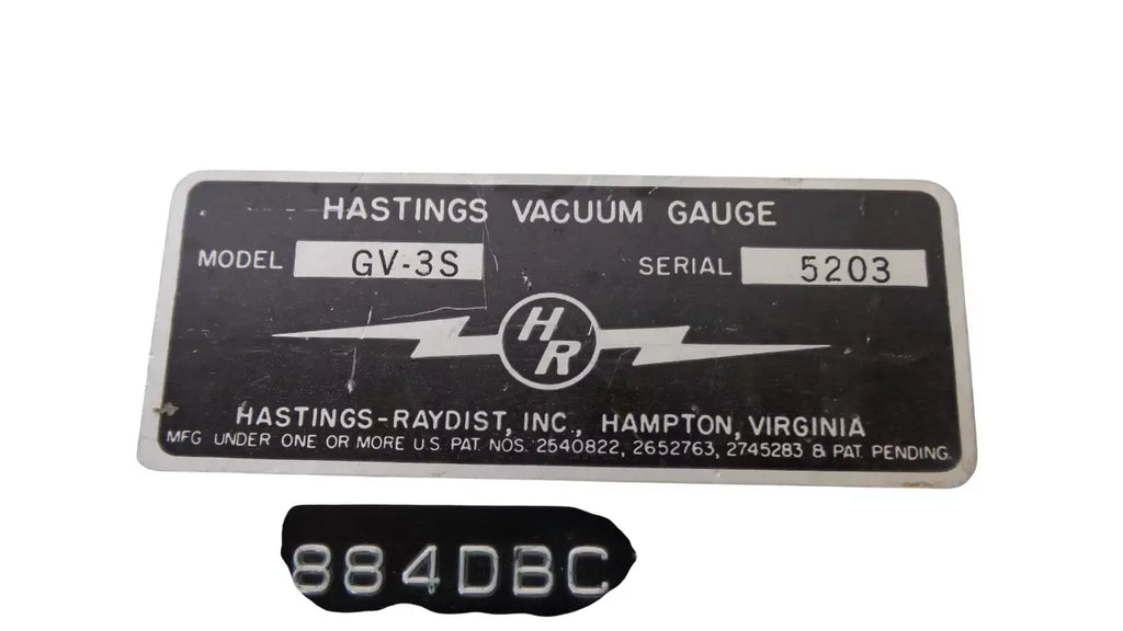 Hastings GV-3S Vacuum Gauge - Precision Pressure Measurement Instrument - ZYYKZ Test Equipment