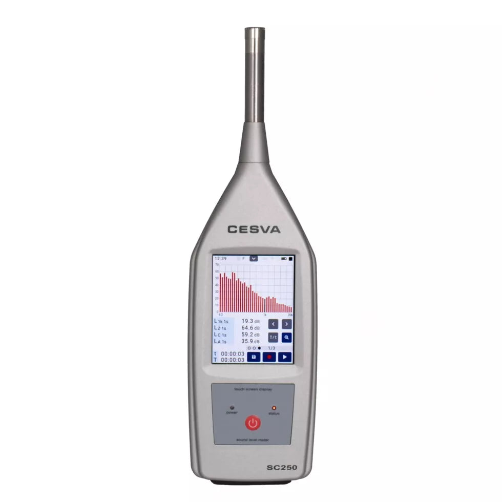 CESVA SC250 Class 1 Sound Level Meter - 23.5 dB to 140 dB Measurement Range