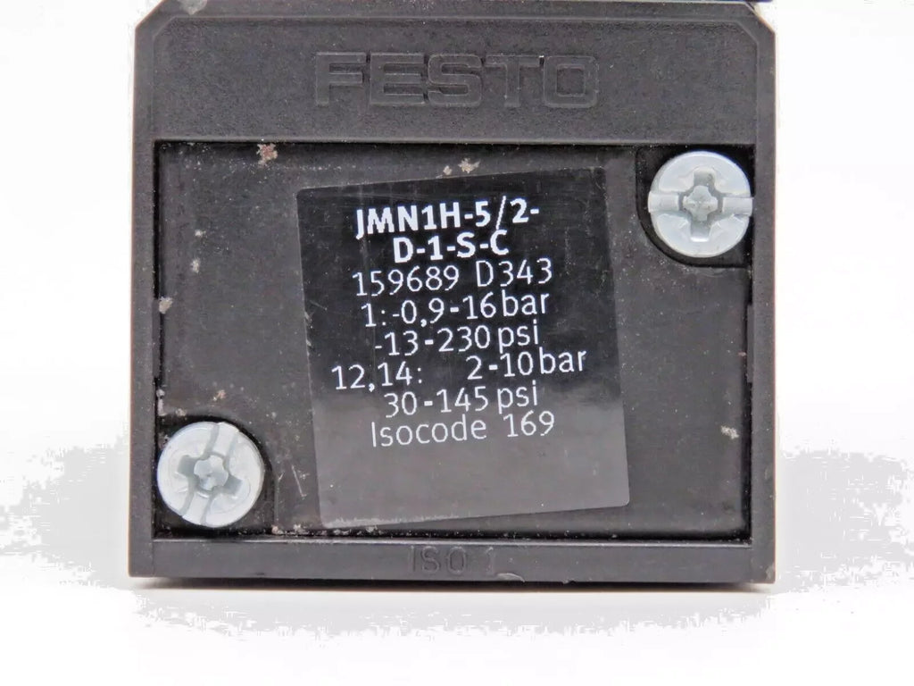 Festo JMN1H-5/2-D-1-S-C Solenoid Valve, 0.9-16 Bar Pressure Range - ZYYKZ Test Equipment