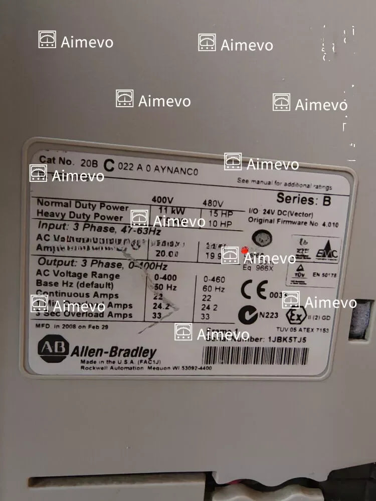 Fuji Electric 20BC022A0AYNANC0 11kW Inverter - ZYYKZ Test Equipment