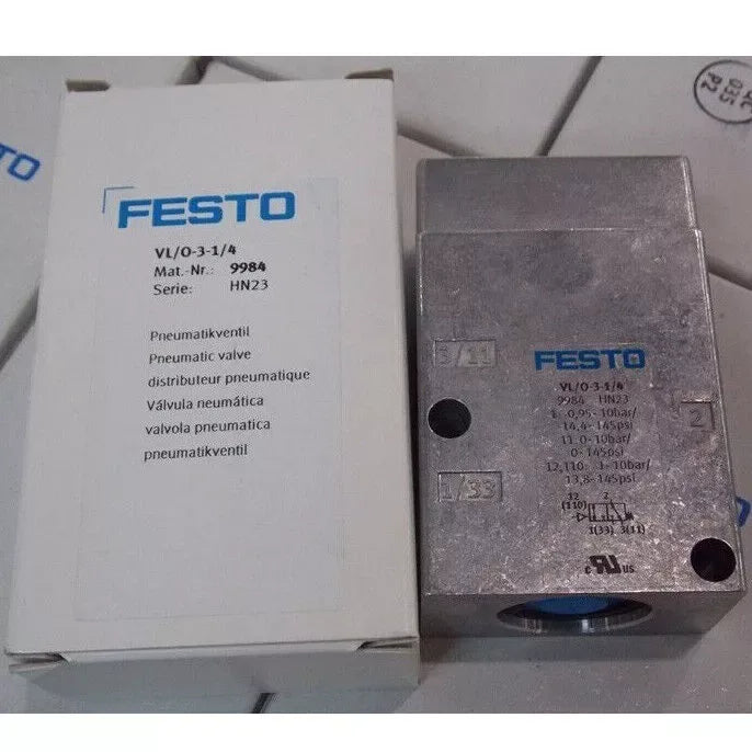 Festo VL/O-3-1/4 9984 Precision Air Control Valve - ZYYKZ Test Equipment