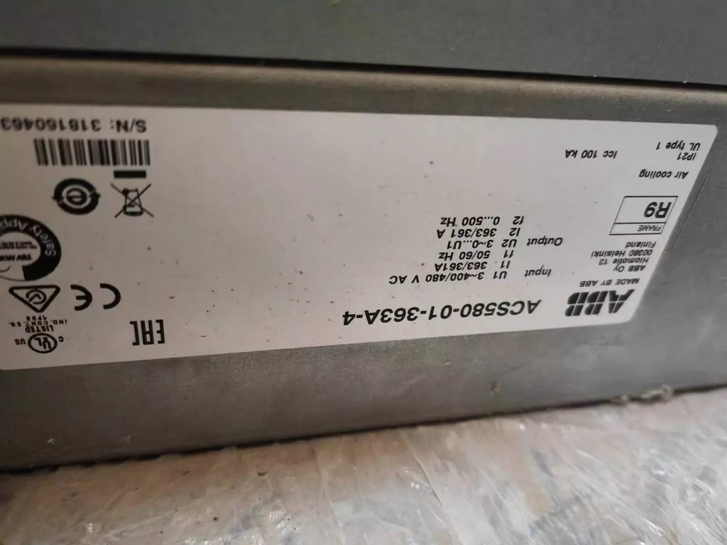 ABB ACS580-01-363A-4 Variable Frequency Drive, 75 kW, 400 V - ZYYKZ Test Equipment