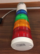 Load image into Gallery viewer, Patlite LGEBC-FB 24V 2W Flashing Signal Tower Light with Audible Alarm &amp; 1m Pole - ZYYKZ Test Equipment