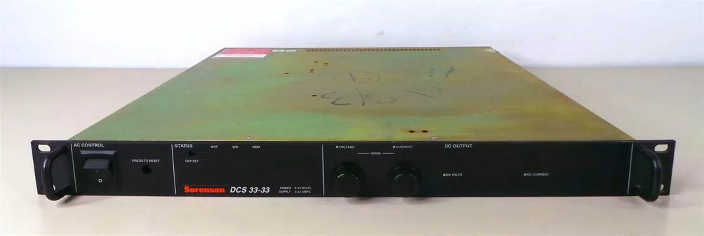 Sorensen DCS33-33 Programmable DC Power Supply 0-33V, 0-33A - ZYYKZ Test Equipment