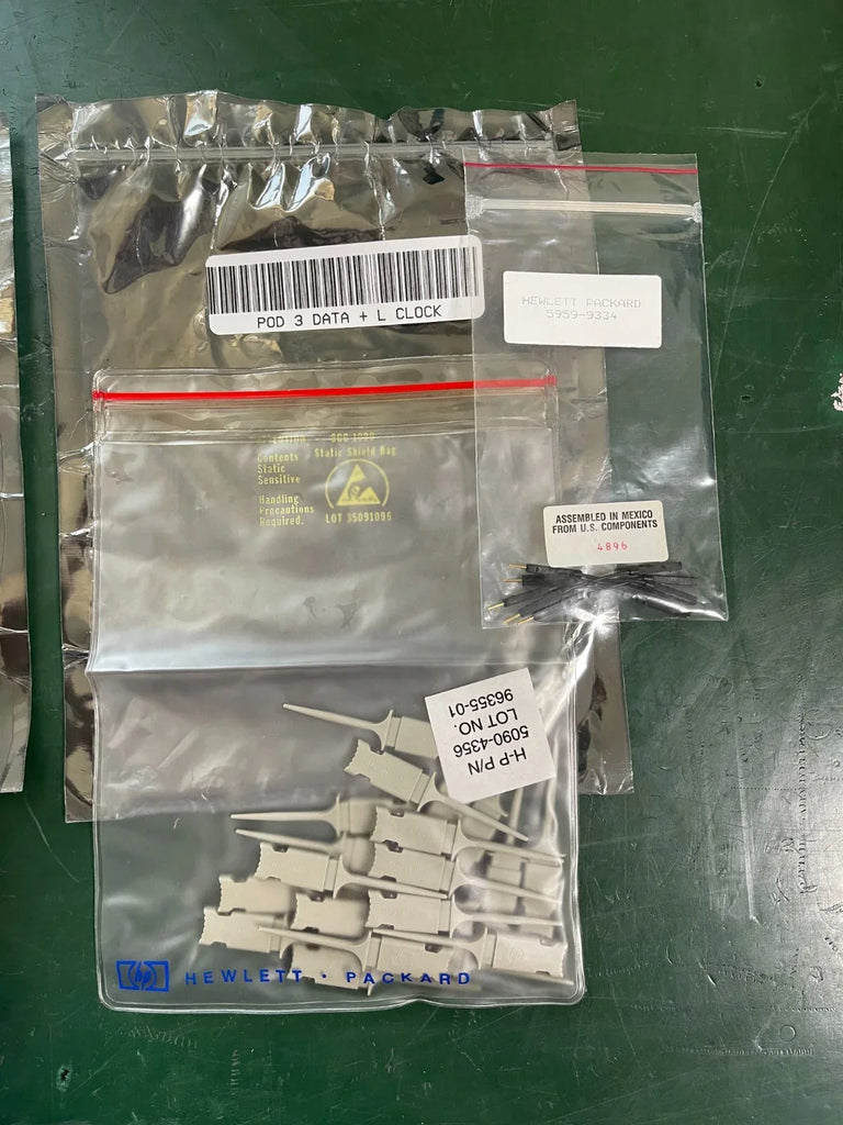 HP Agilent 5090-4356 IC Clips and 5959-9334 G Leads for HP 1670G Logic Analyzer - ZYYKZ Test Equipment