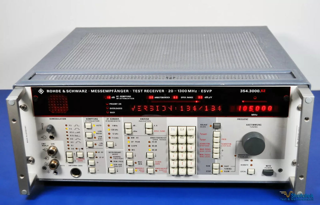 Rohde & Schwarz ESVP Measuring Receiver 20MHz - 1.3GHz Programmable UHF/VHF