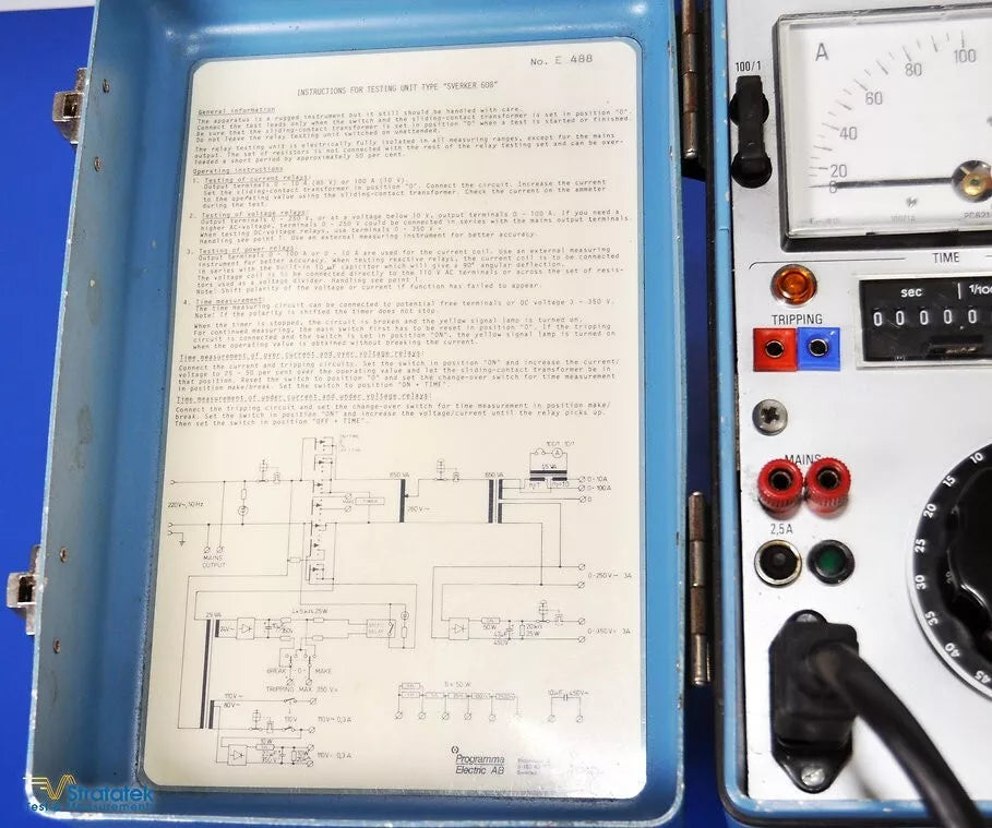 Programma SVERKER 608 Relay Test Set - 10A/100A ACV/DCV, NIST Calibrated, 220V Input