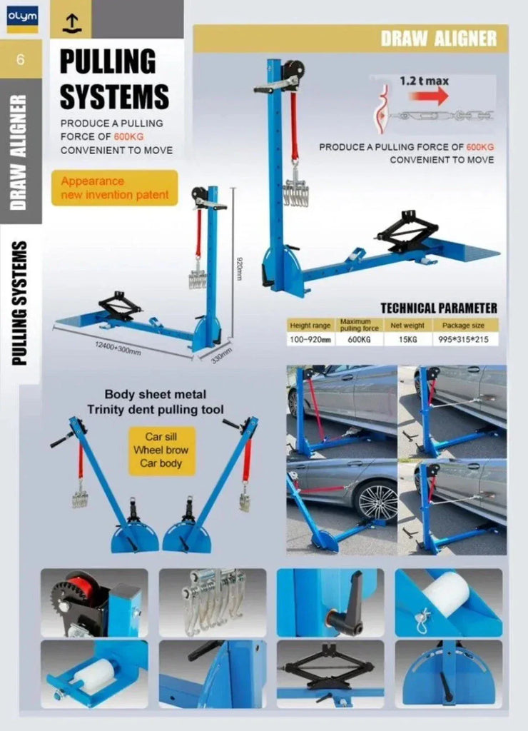 2023 OLYM Heavy-Duty Car Repair Dent Puller with 600kg Capacity - ZYYKZ Test Equipment