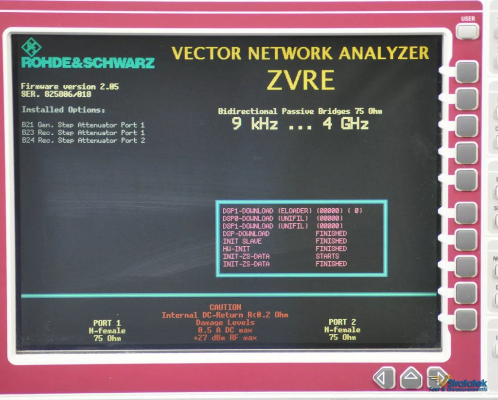 Rohde & Schwarz ZVRE Vector Network Analyzer 9kHz - 4GHz 75Ω
