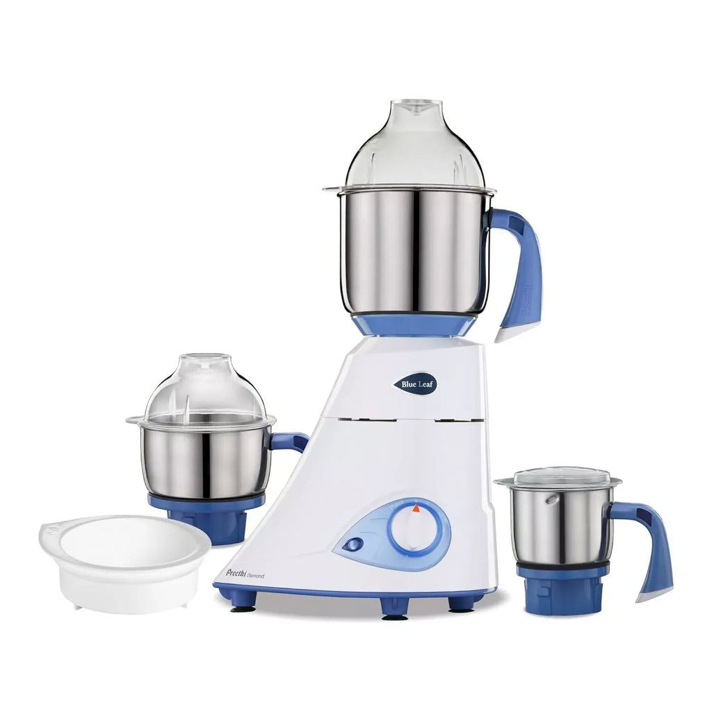 Preethi Blue Leaf Diamond MG-214 750W Mixer Grinder with 3 Stainless Steel Jars - ZYYKZ Test Equipment
