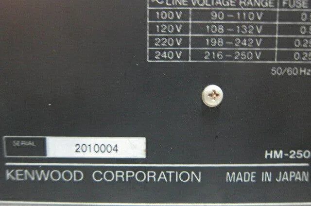 Kenwood HM-250 Auto-Tuning Distortion Meter with Precision Measurement - ZYYKZ Test Equipment