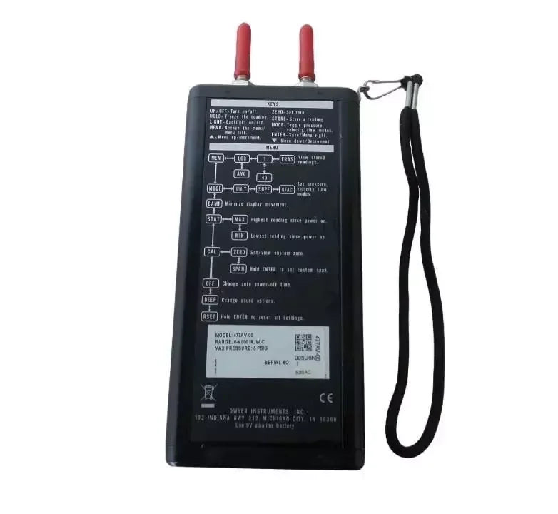 Dwyer Instruments Series 477AV-00 Digital Manometer for Precision Pressure Measurement - ZYYKZ Test Equipment