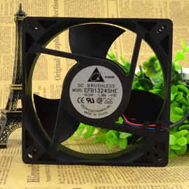 Delta EFB1324SHE 24V DC Inverter Cooling Fan - High Performance - ZYYKZ Test Equipment