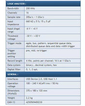 Load image into Gallery viewer, Peaktech P1230 Digital Storage Oscilloscope 200MHz 2 Channel with 16 Channel Logic Analyzer