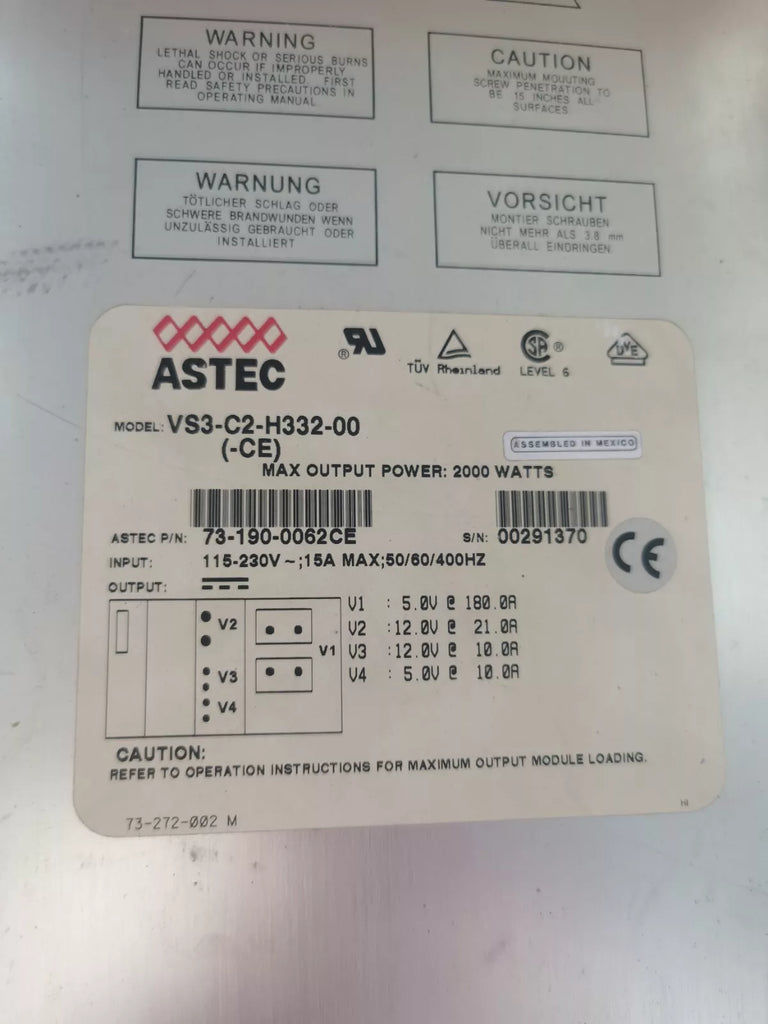 ASTEC VS3-C2-H332-00 Power Supply Unit - Used
