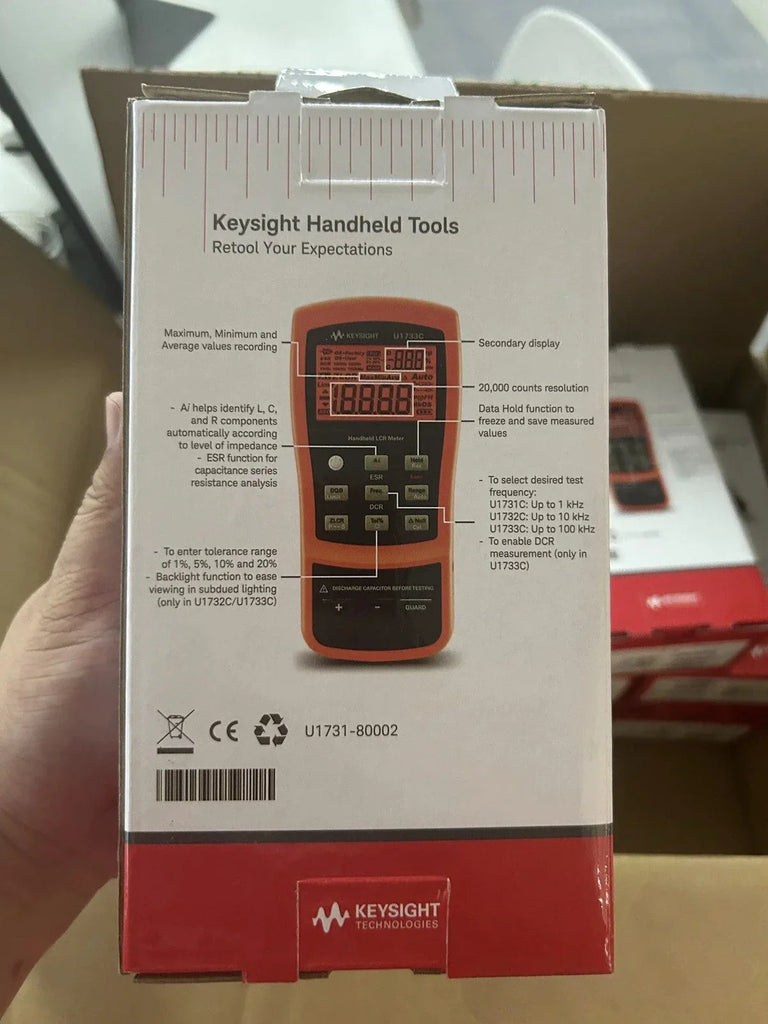 Keysight U1733C Handheld LCR Meter with High Accuracy - ZYYKZ Test Equipment