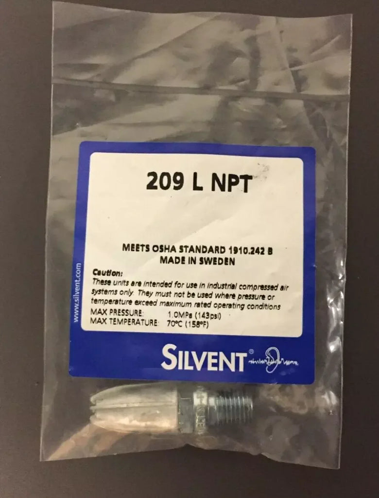 Silvent 209-L-NPT Full-Cone Air Spray Nozzle, 17 Nm³/h, 3.4 Nm Pressure - ZYYKZ Test Equipment