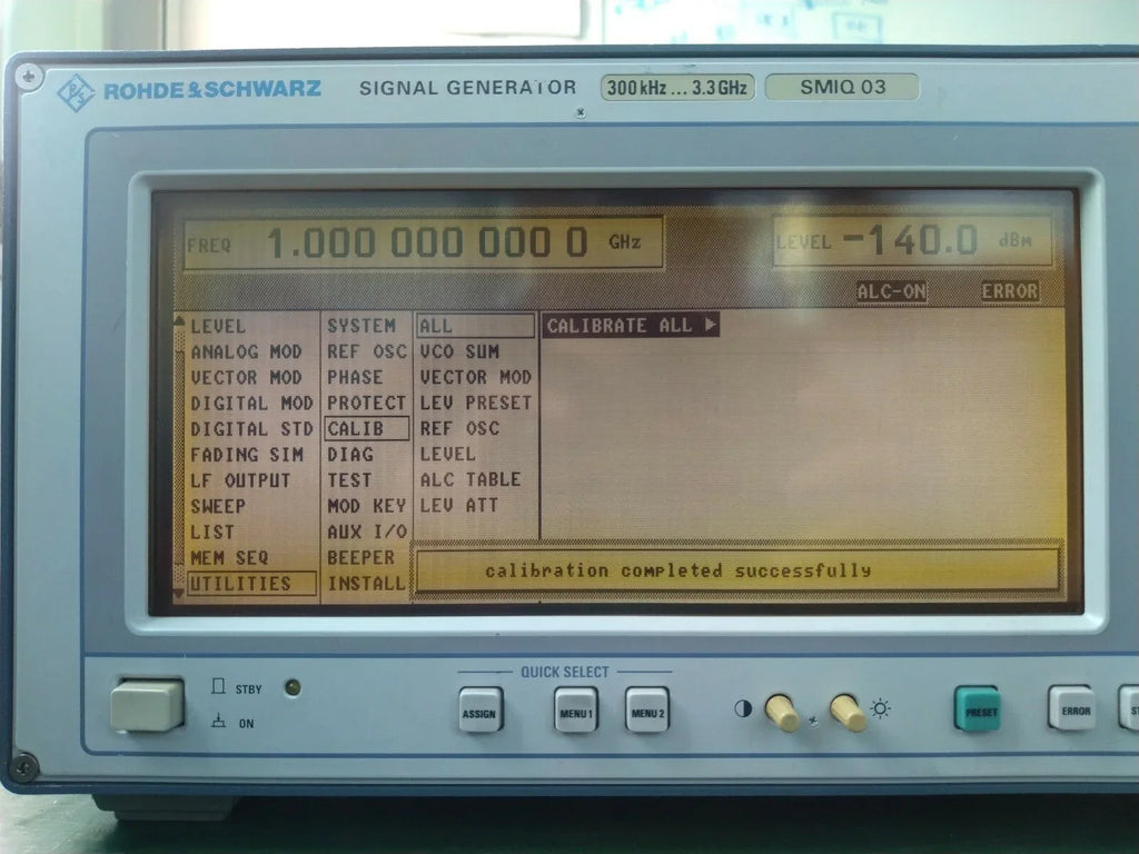 SMIQ03 Vector Signal Generator with Wide Frequency Range - ZYYKZ Test Equipment